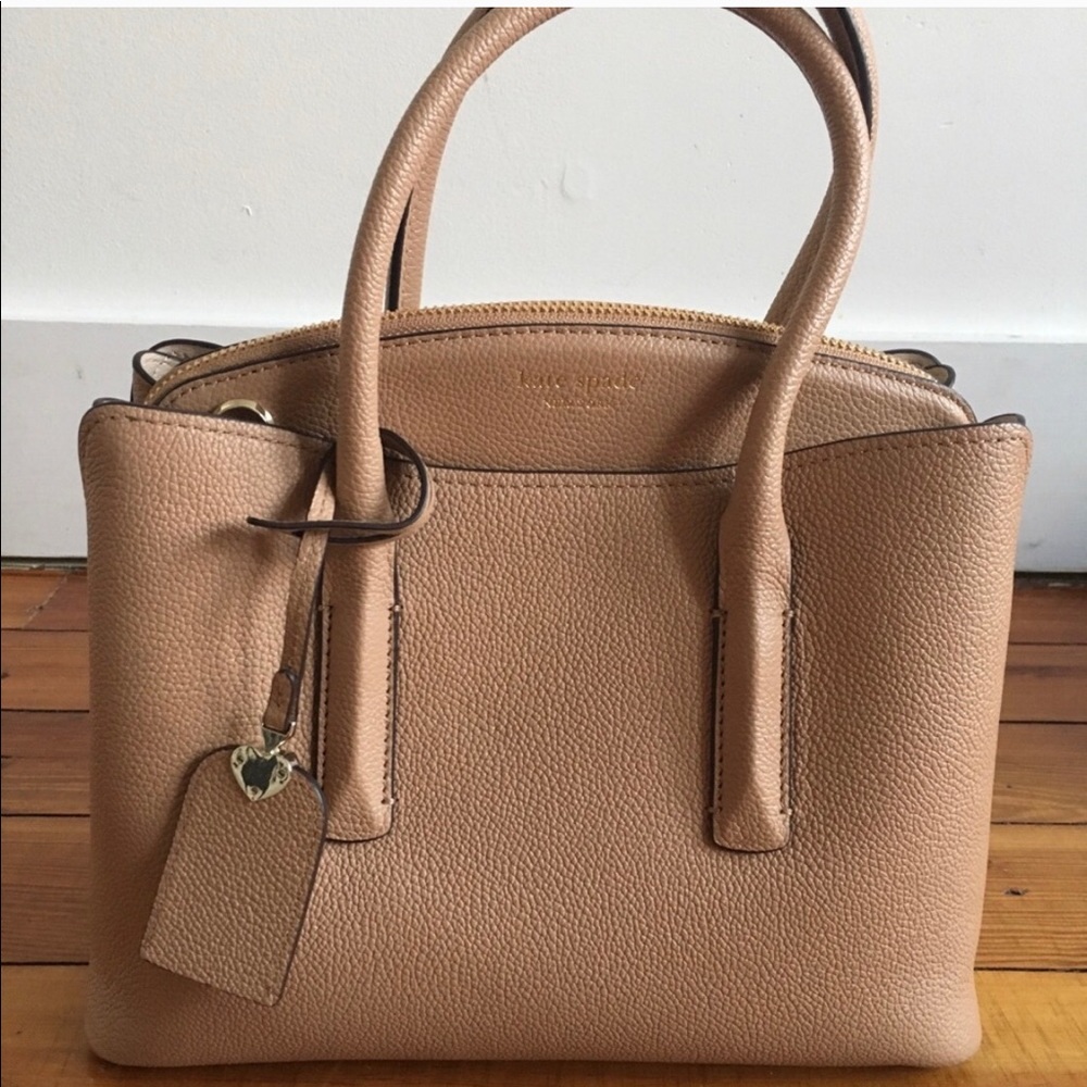 Kate Spade Margaux Medium Satchel in light fawn